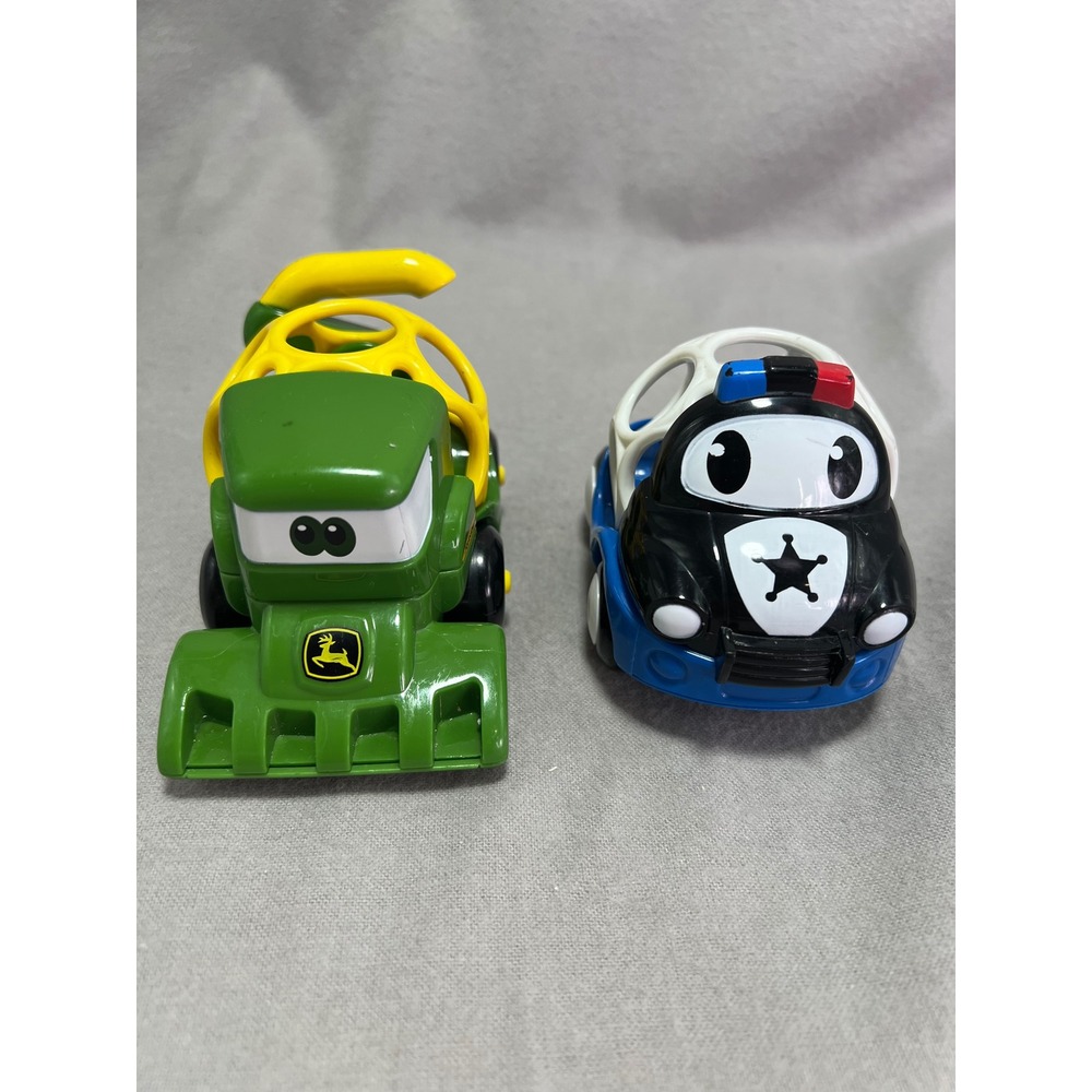 Oball Go Grippers Vehicles John Deere Tractor Police Car Toddler Discontinued